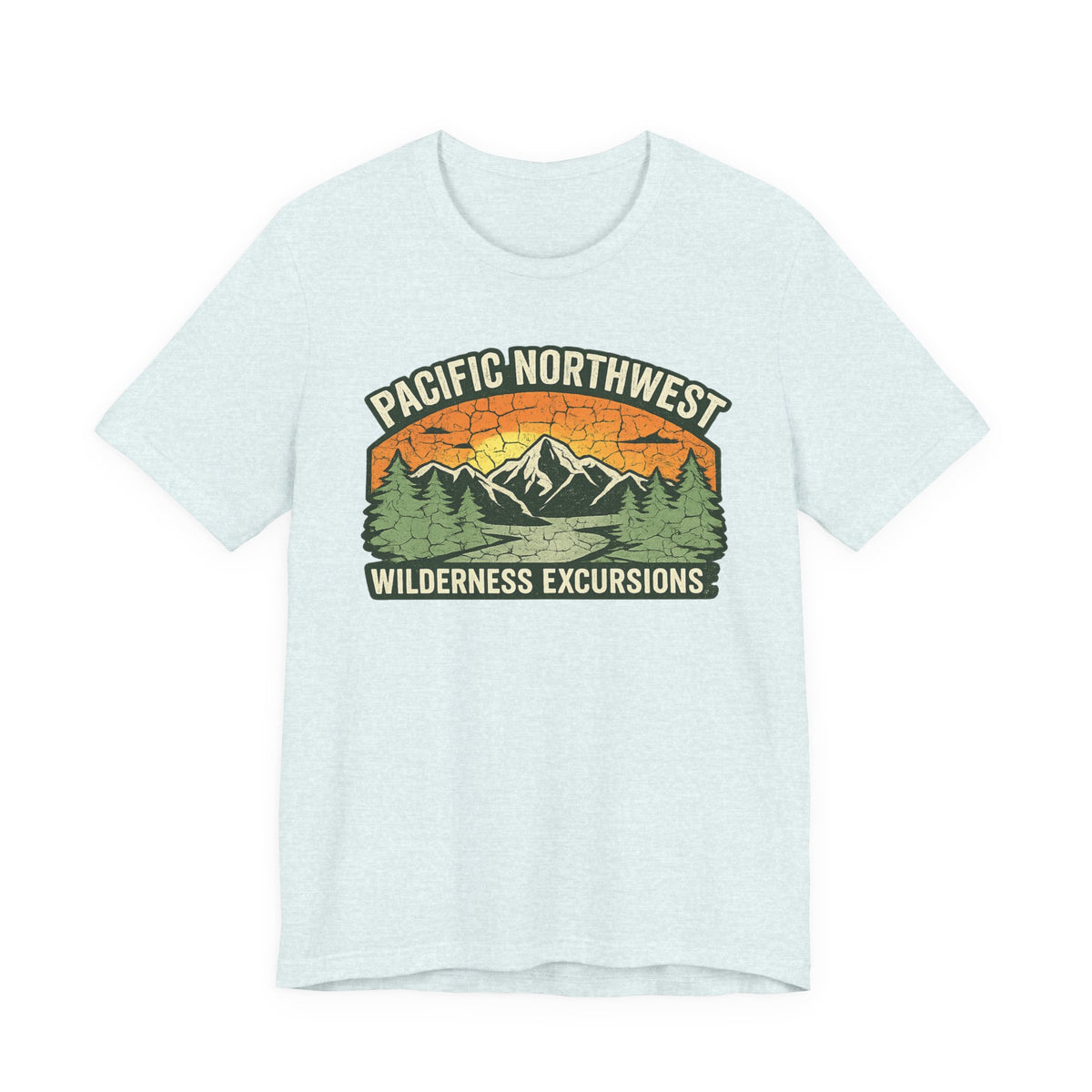 Pacific Northwest Wilderness Excursions T-Shirt | Mountain Trees Hiking Tee