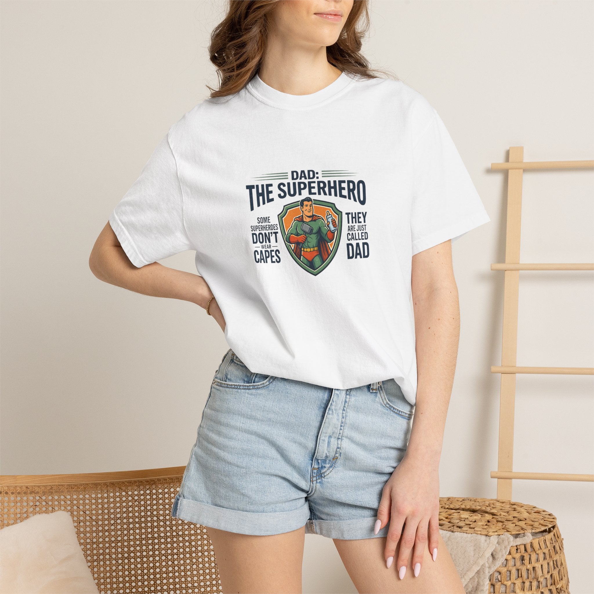 Dad: The Superhero T-Shirt — "Dad: The Superhero, They Don’t Wear Capes, They Call Him Dad"