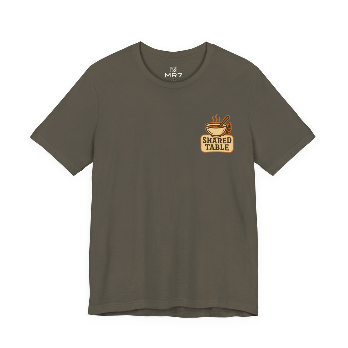 Friendsgiving Tee | Shared Table Emblem, Small Chest Print