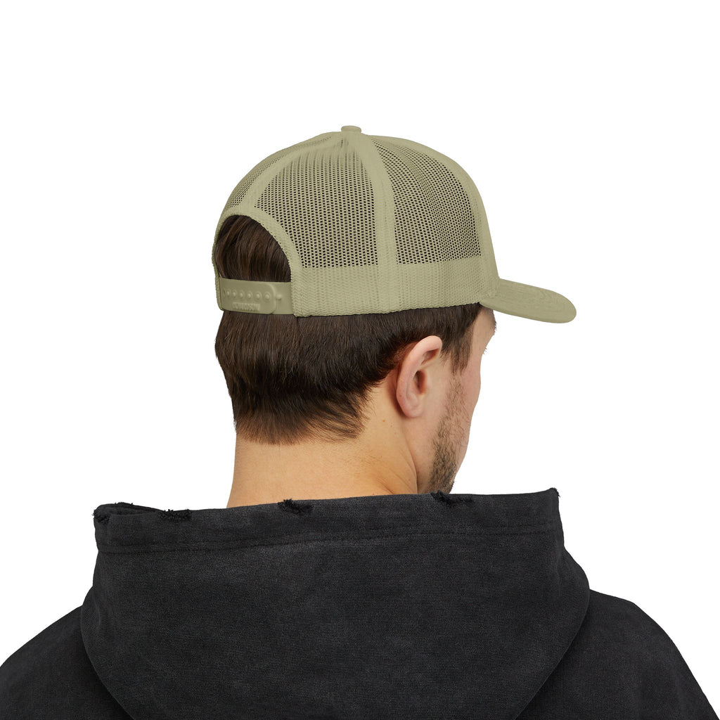 Ride More Trucker Hat, Vintage Line Art Outdoor Cap, Mesh Back Snapback, Hiking Camping Gift