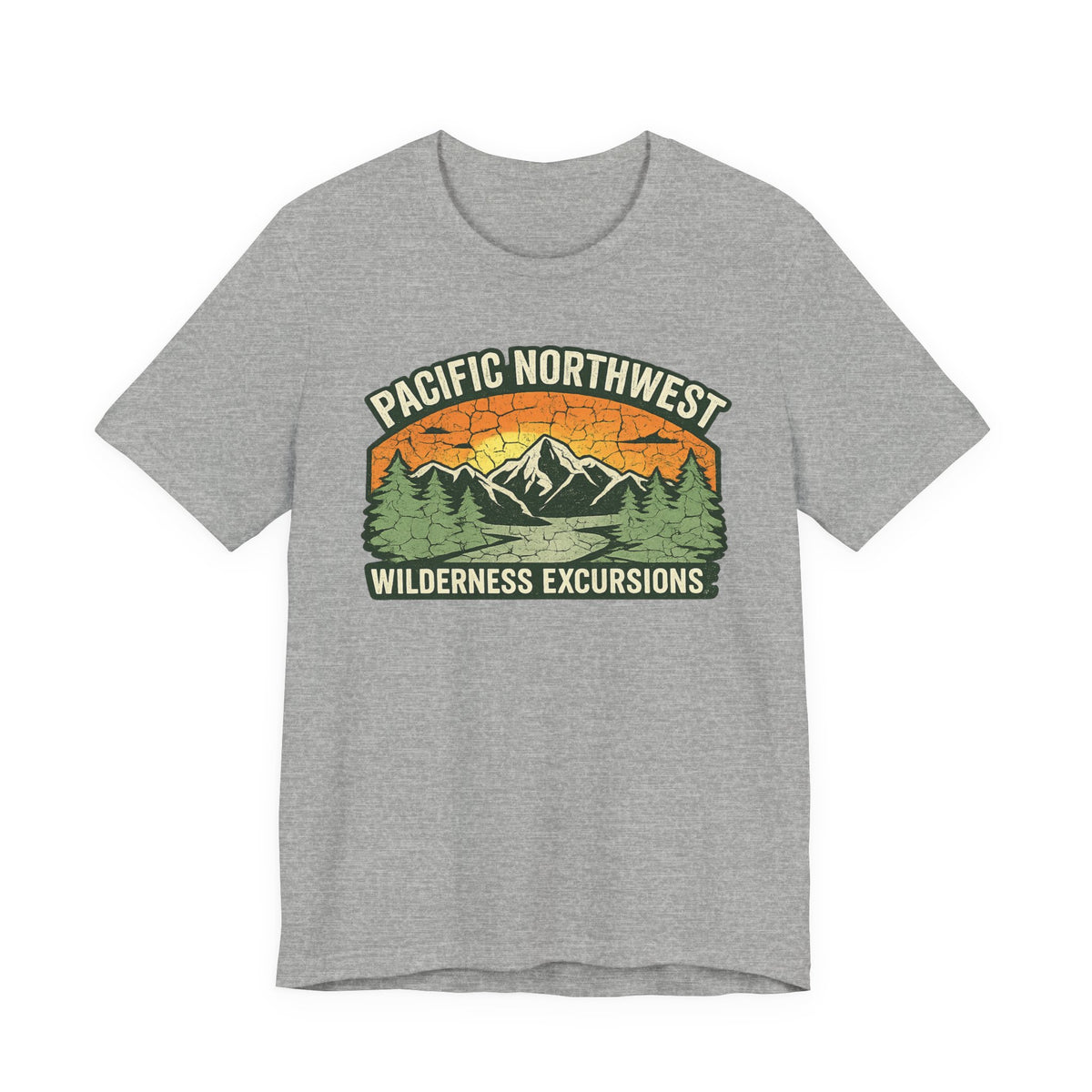 Pacific Northwest Wilderness Excursions T-Shirt | Mountain Trees Hiking Tee