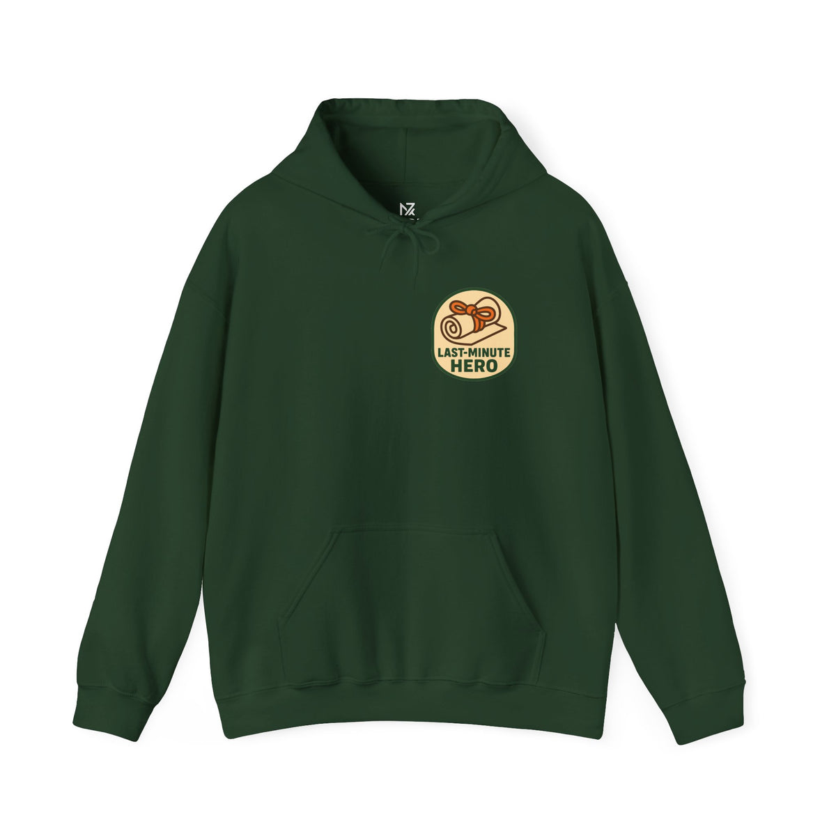 Last-Minute Gift Hoodie | Minimal Chest Print, Vintage Receipt Badge
