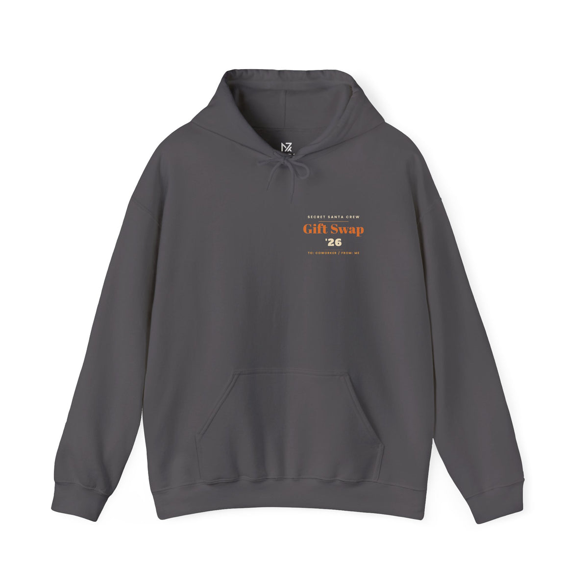 Secret Santa Hoodie | Office Gift Exchange, Small Left-Chest Print