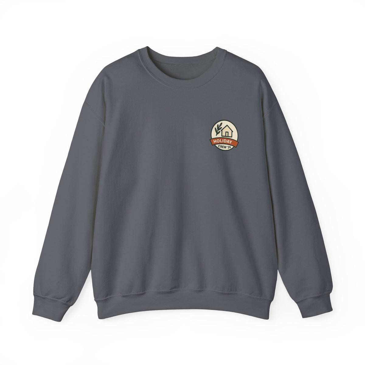 Family Holiday Matching Sweatshirt | Minimal Left-Chest Badge, Holiday Crew '26