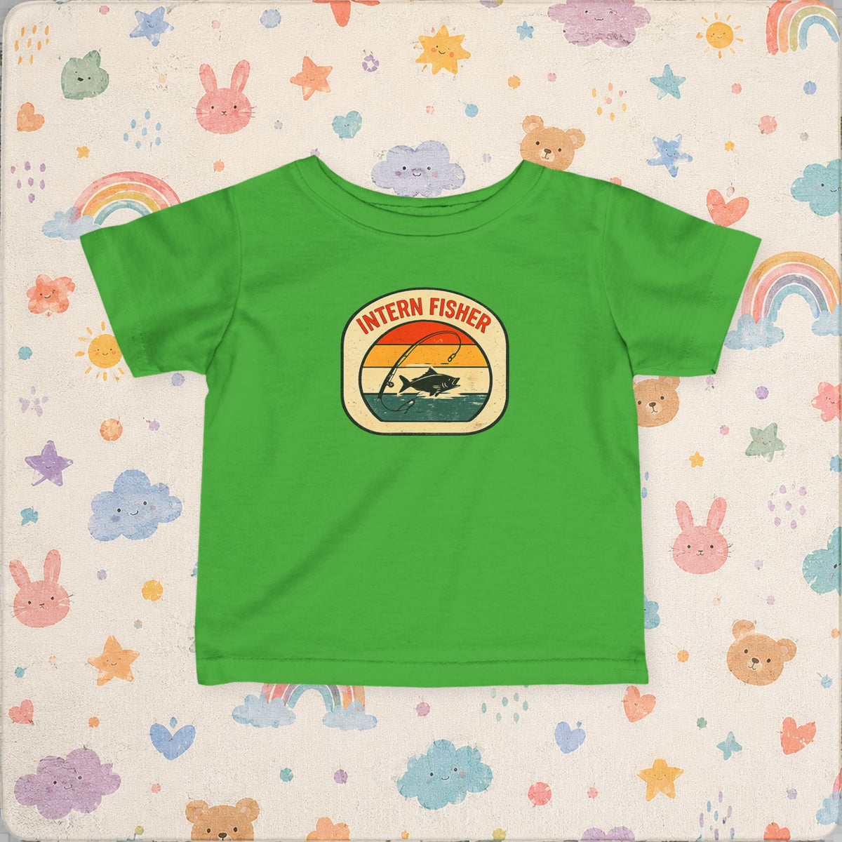 Baby tee, Intern Fisher Vintage Sunset badge Infant Tee,