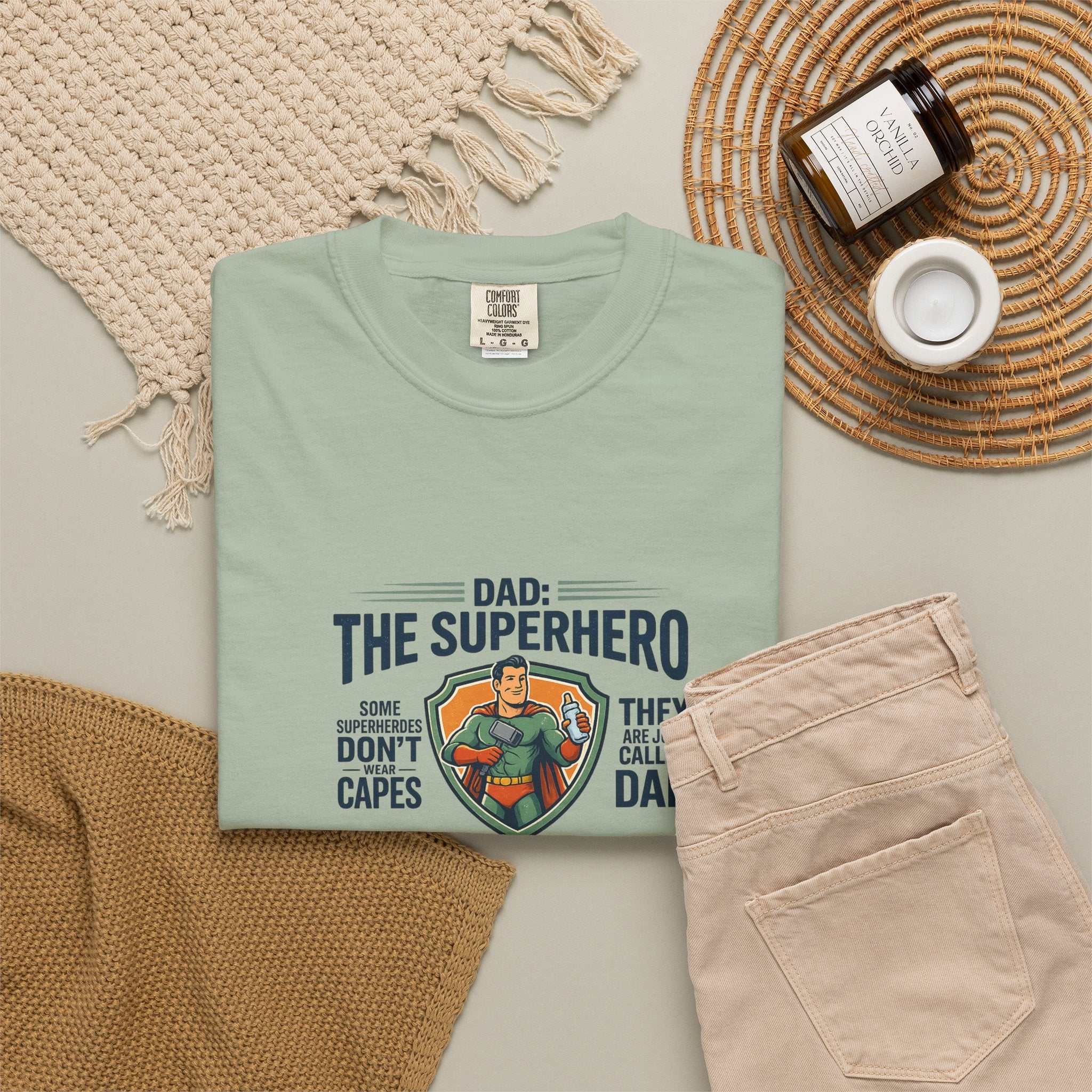 Dad: The Superhero T-Shirt — "Dad: The Superhero, They Don’t Wear Capes, They Call Him Dad"