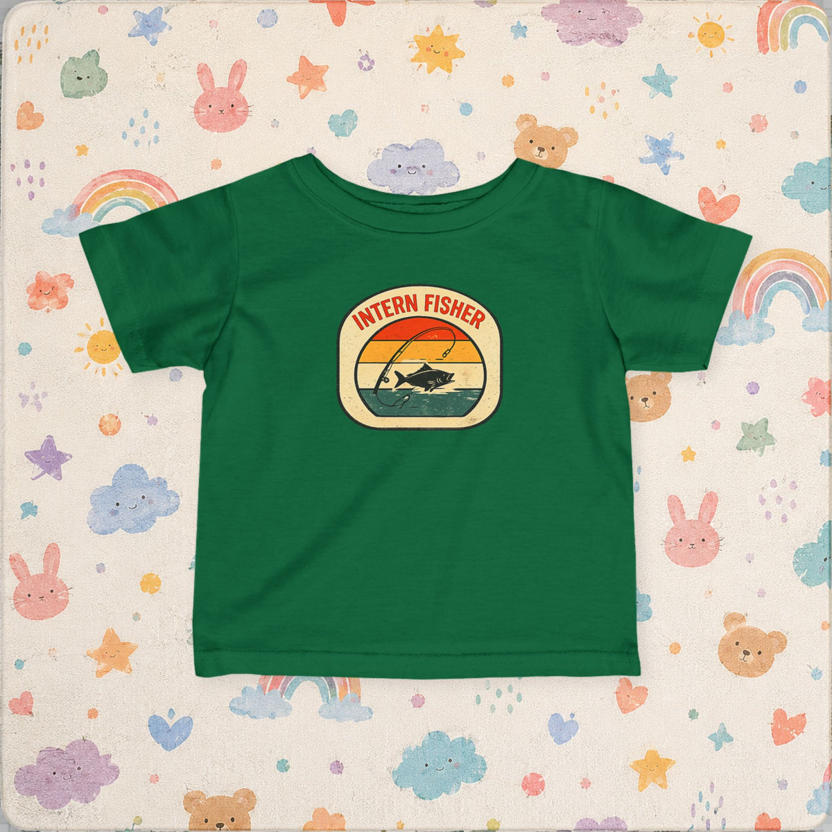 Baby tee, Intern Fisher Vintage Sunset badge Infant Tee,