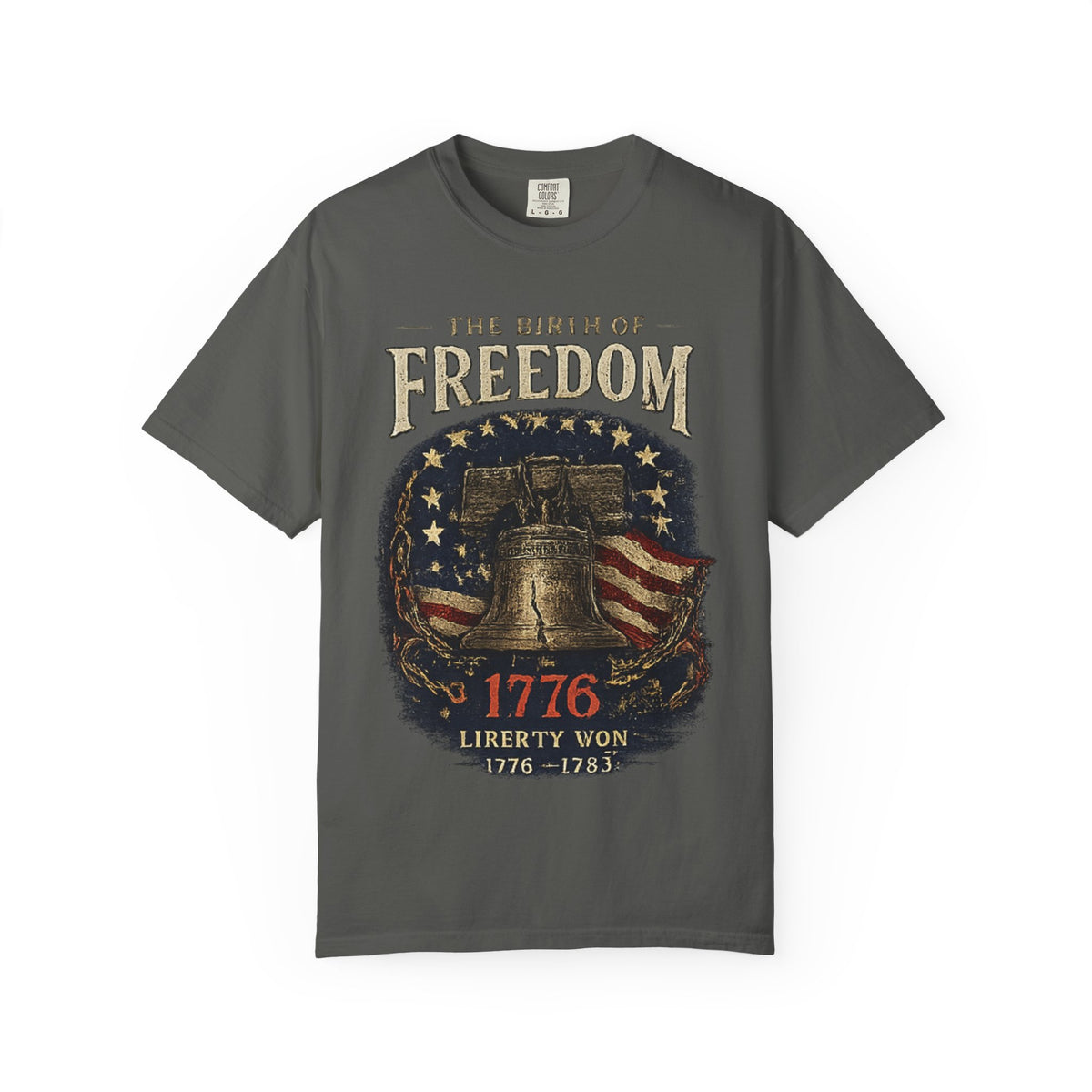 The Birth of Freedom 1776 Shirt, Retro America Tee, Vintage USA Flag T-Shirt, Liberty Bell Graphic Tee, Fourth of July Shirt,