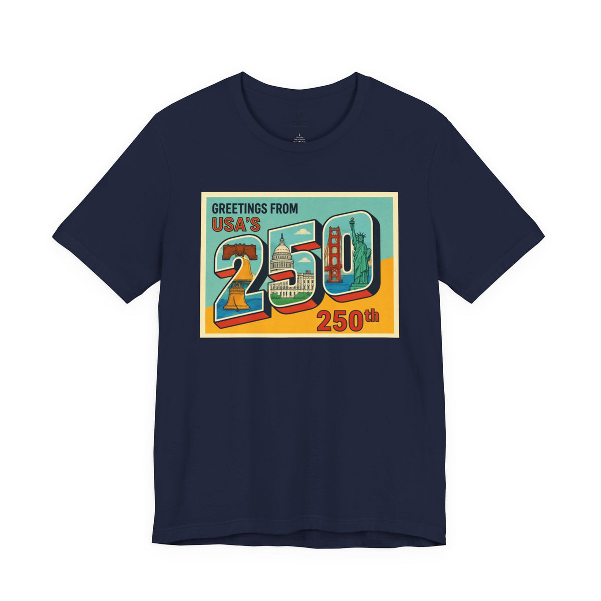 Greetings From USA 250th Vintage Postcard T-Shirt | 250th Anniversary Tee