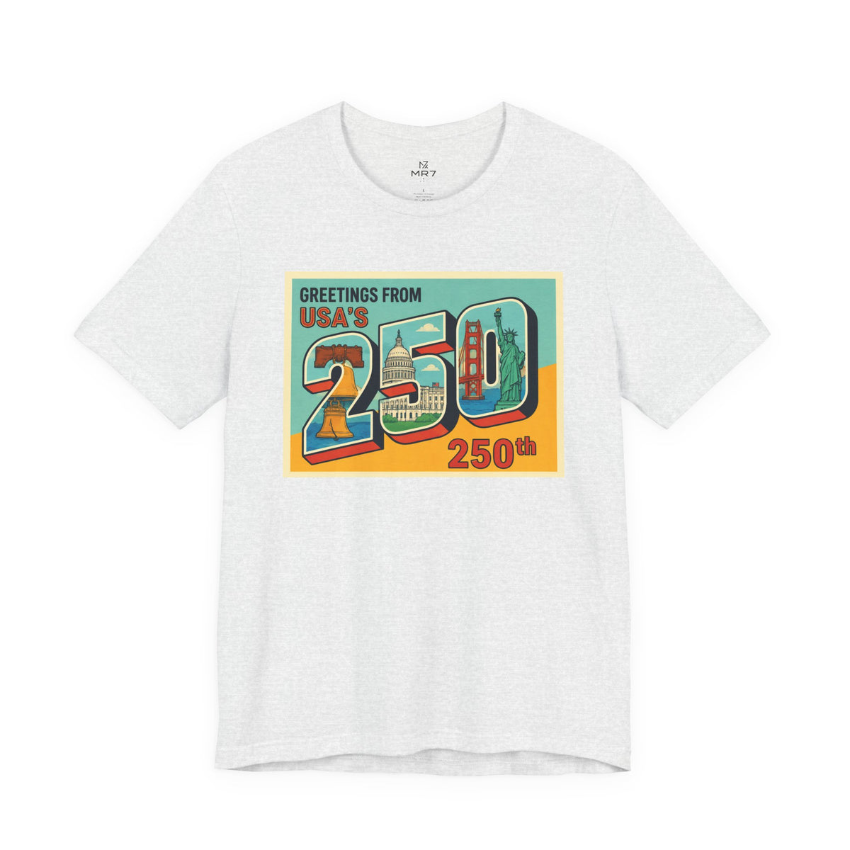 Greetings From USA 250th Vintage Postcard T-Shirt | 250th Anniversary Tee