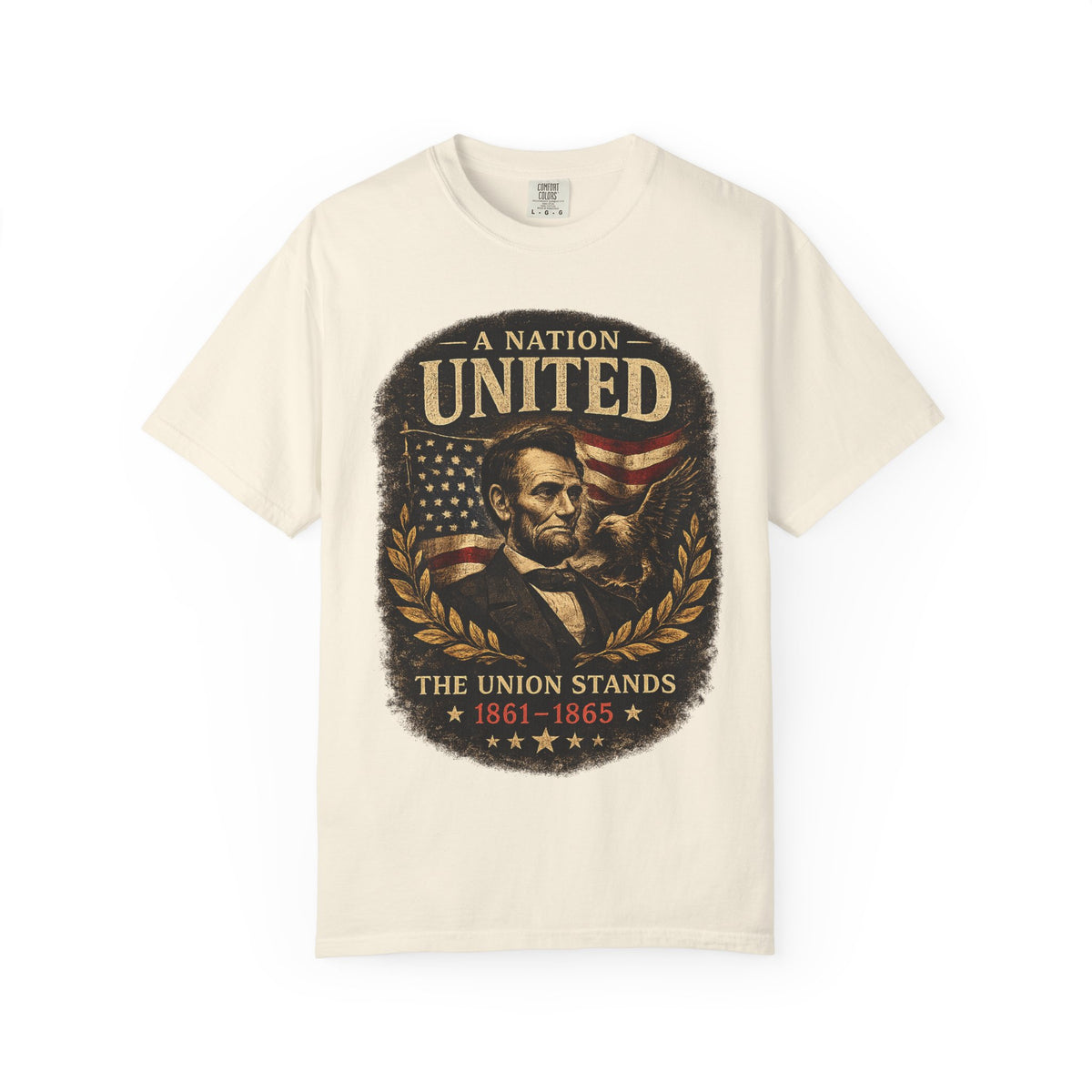 Vintage Lincoln Patriotic Shirt, A Nation United Tee, Abraham Lincoln Graphic T-Shirt, USA Flag Shirt, American History Tee, Civil War Shirt