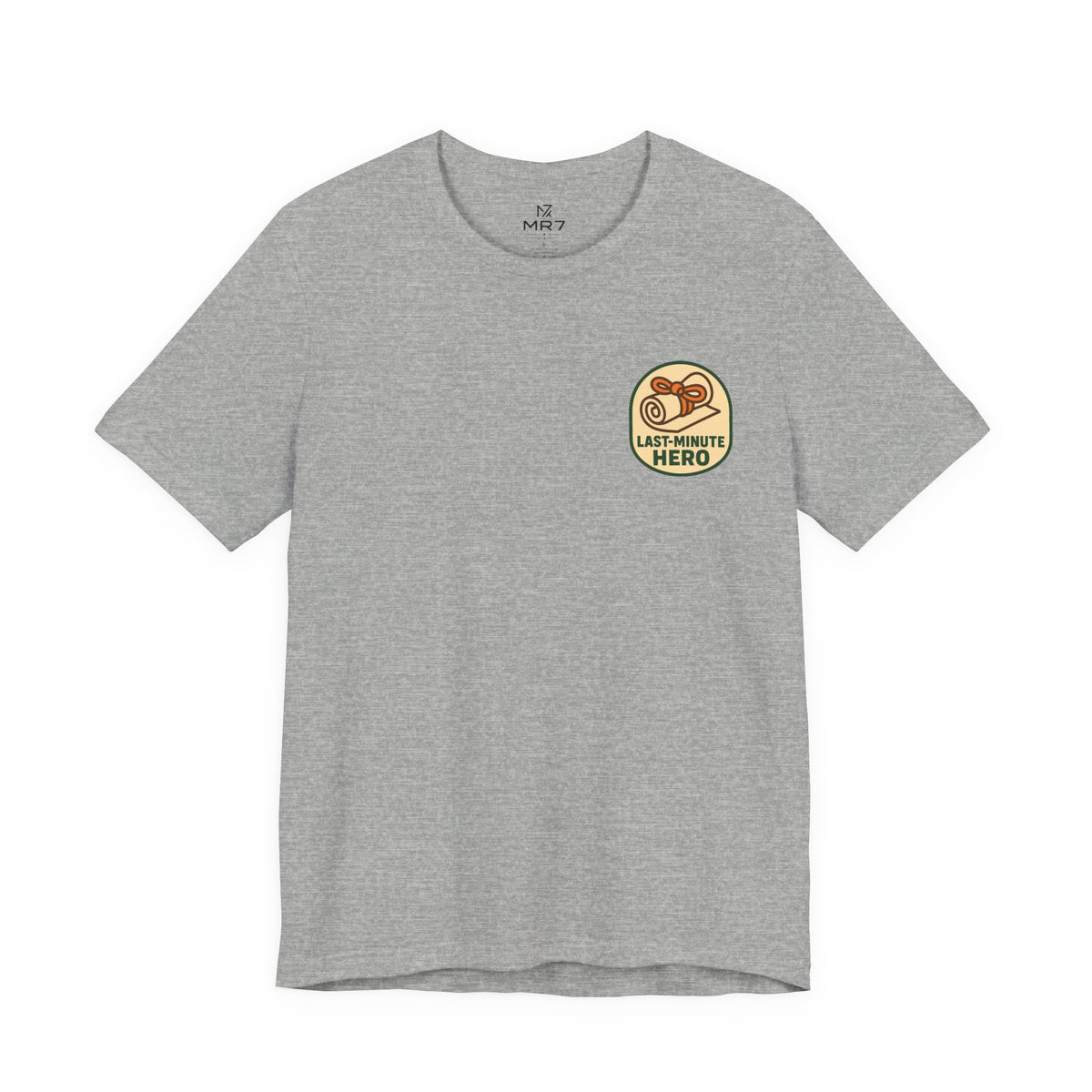 Last-Minute Gift Tee | Minimal Chest Print, Vintage Receipt Badge