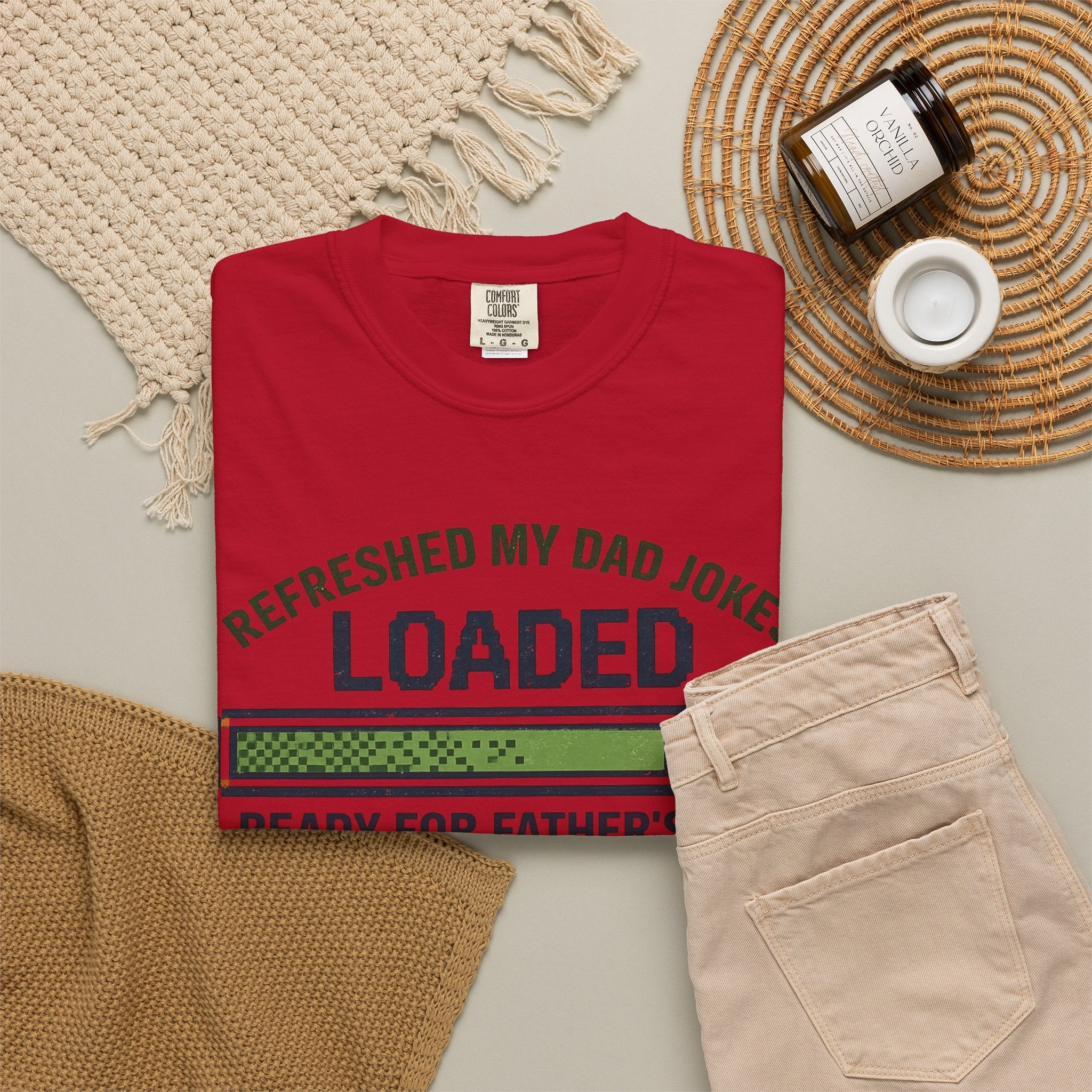 Refreshed My Dad Jokes Loaded progress bar T-Shirt | Father's Day tee