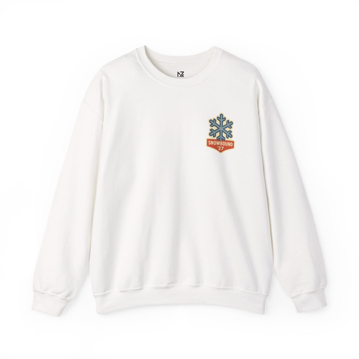 Matching Ski Trip Sweatshirt | Snowbound '27 Badge, Small Left-Chest Print