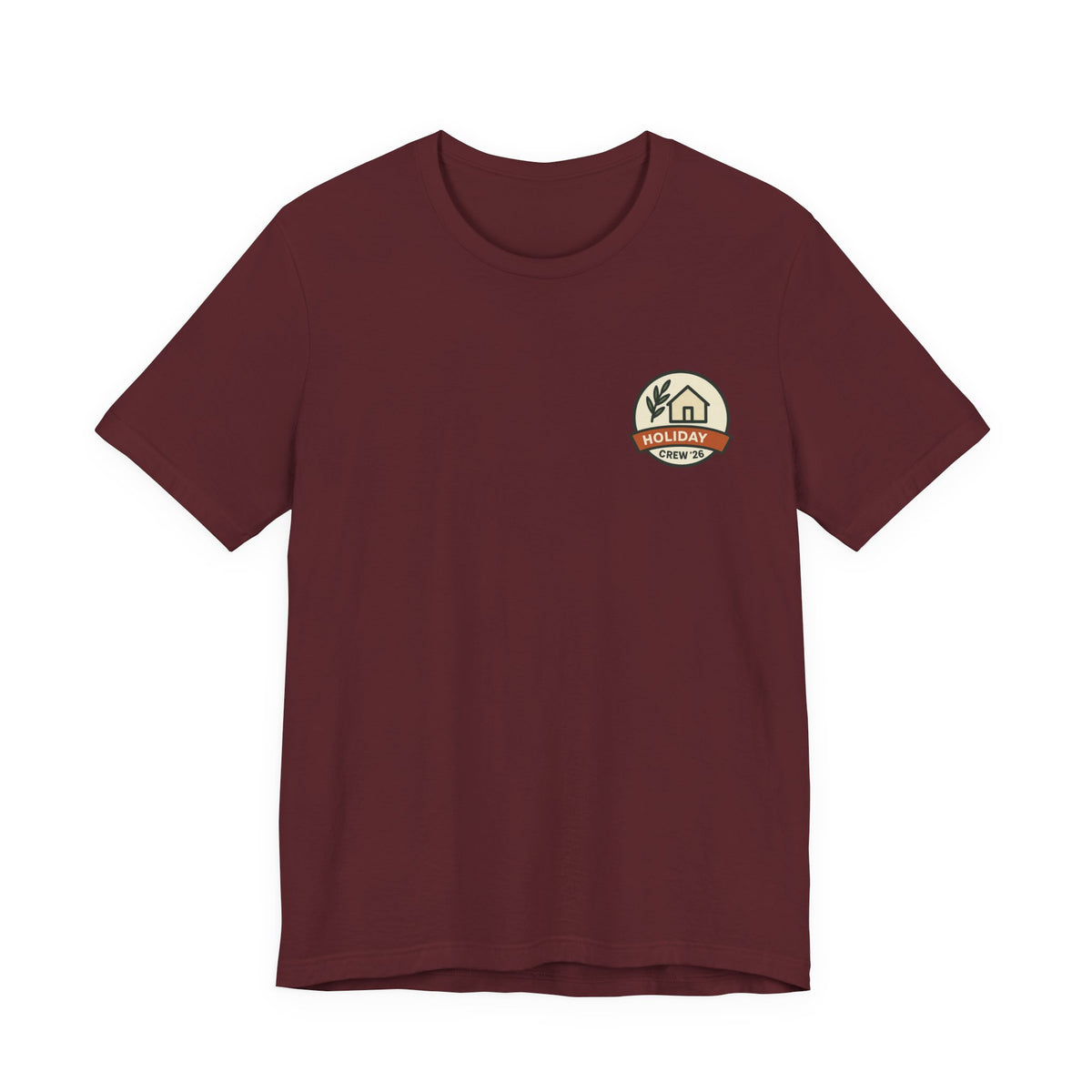 Family Holiday Matching Tee | Minimal Left-Chest Badge, Holiday Crew '26