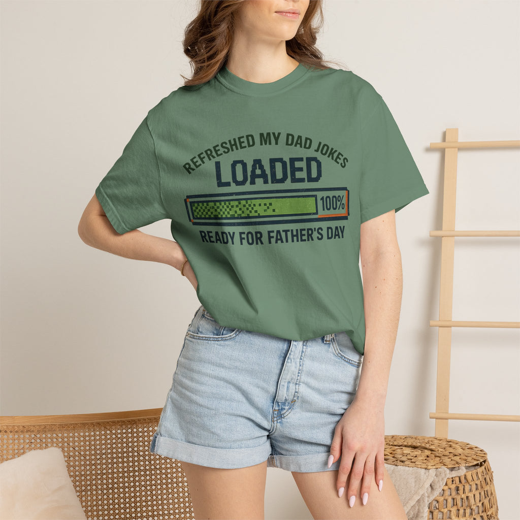 Refreshed My Dad Jokes Loaded progress bar T-Shirt | Father's Day tee
