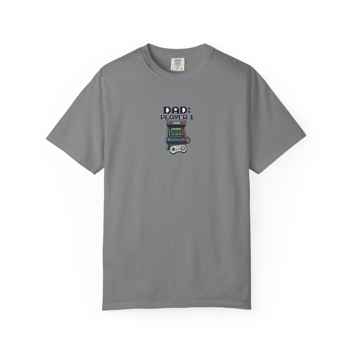 Dad Player 1 Retro Handheld Game T-shirt | Gamer Dad Tee