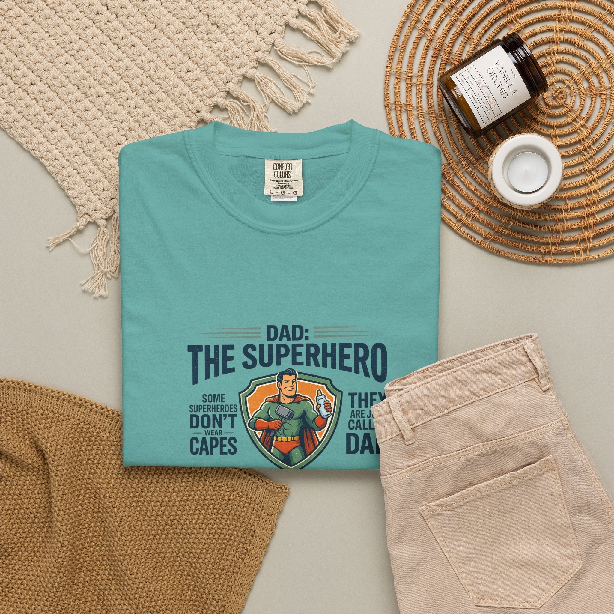 Dad: The Superhero T-Shirt — "Dad: The Superhero, They Don’t Wear Capes, They Call Him Dad"