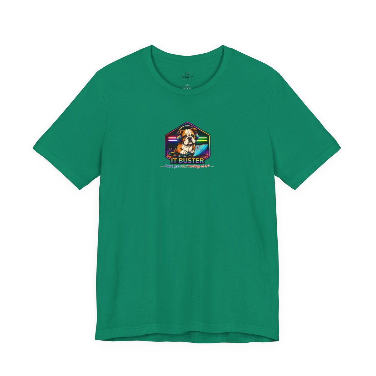 Retro Rainbow Dog Badge T-Shirt | Cute Puppy Graphic Tee