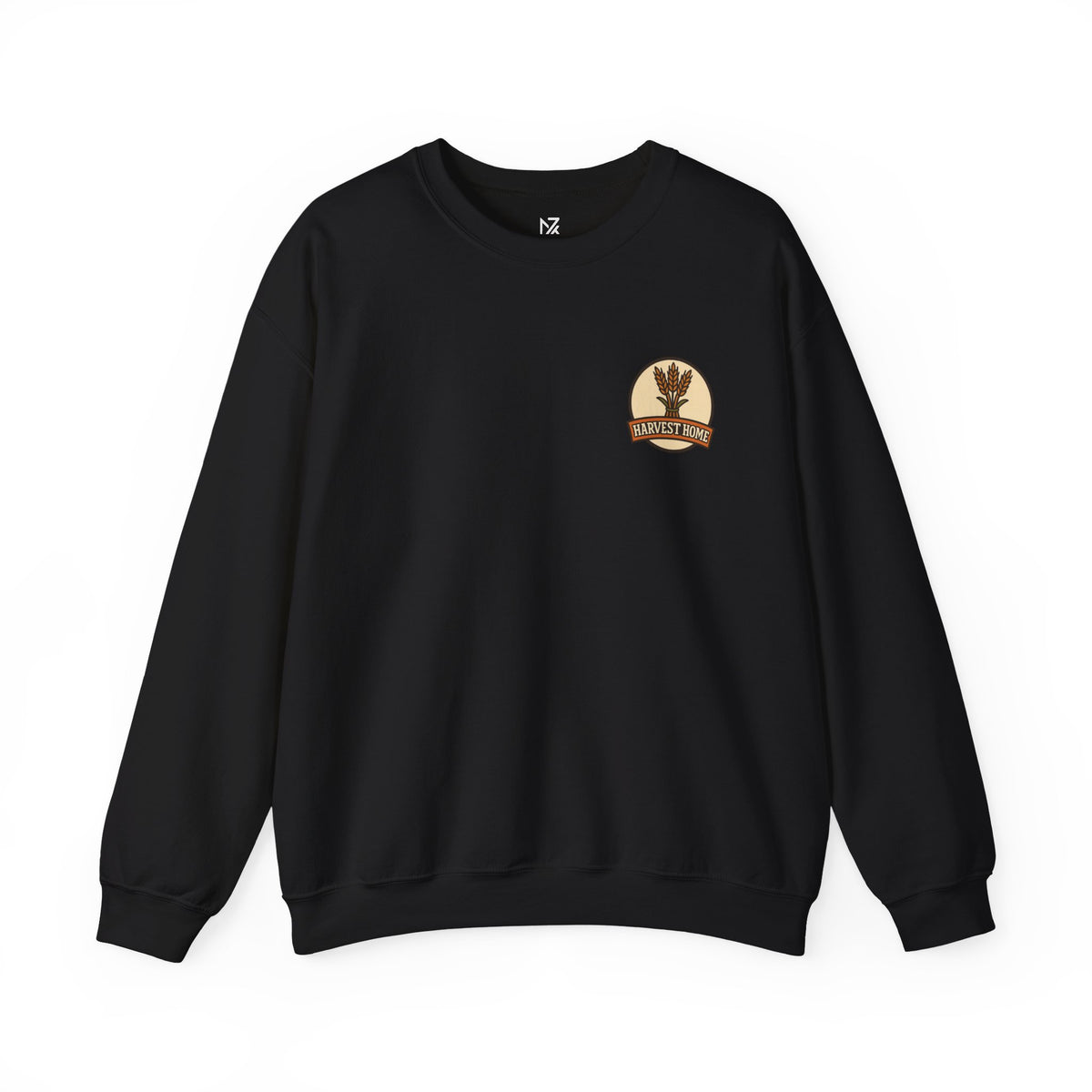 Thanksgiving Sweatshirt | Harvest Home Badge, Small Chest Print