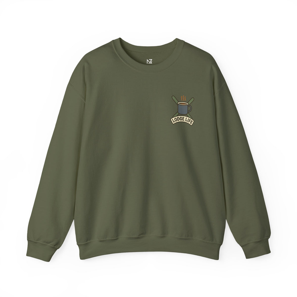 Ski Lodge Sweatshirt | Lodge Life, Minimal Left Chest Print