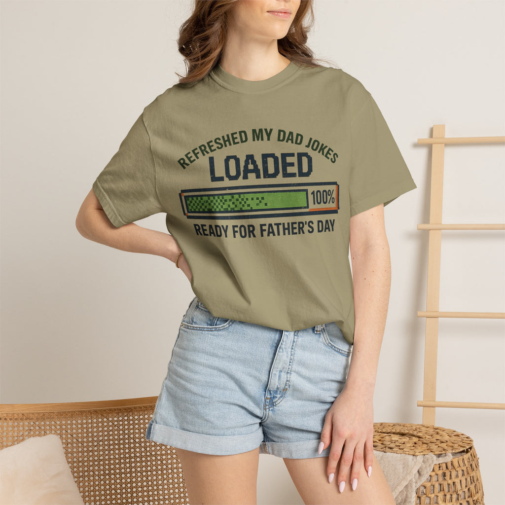 Refreshed My Dad Jokes Loaded progress bar T-Shirt | Father's Day tee