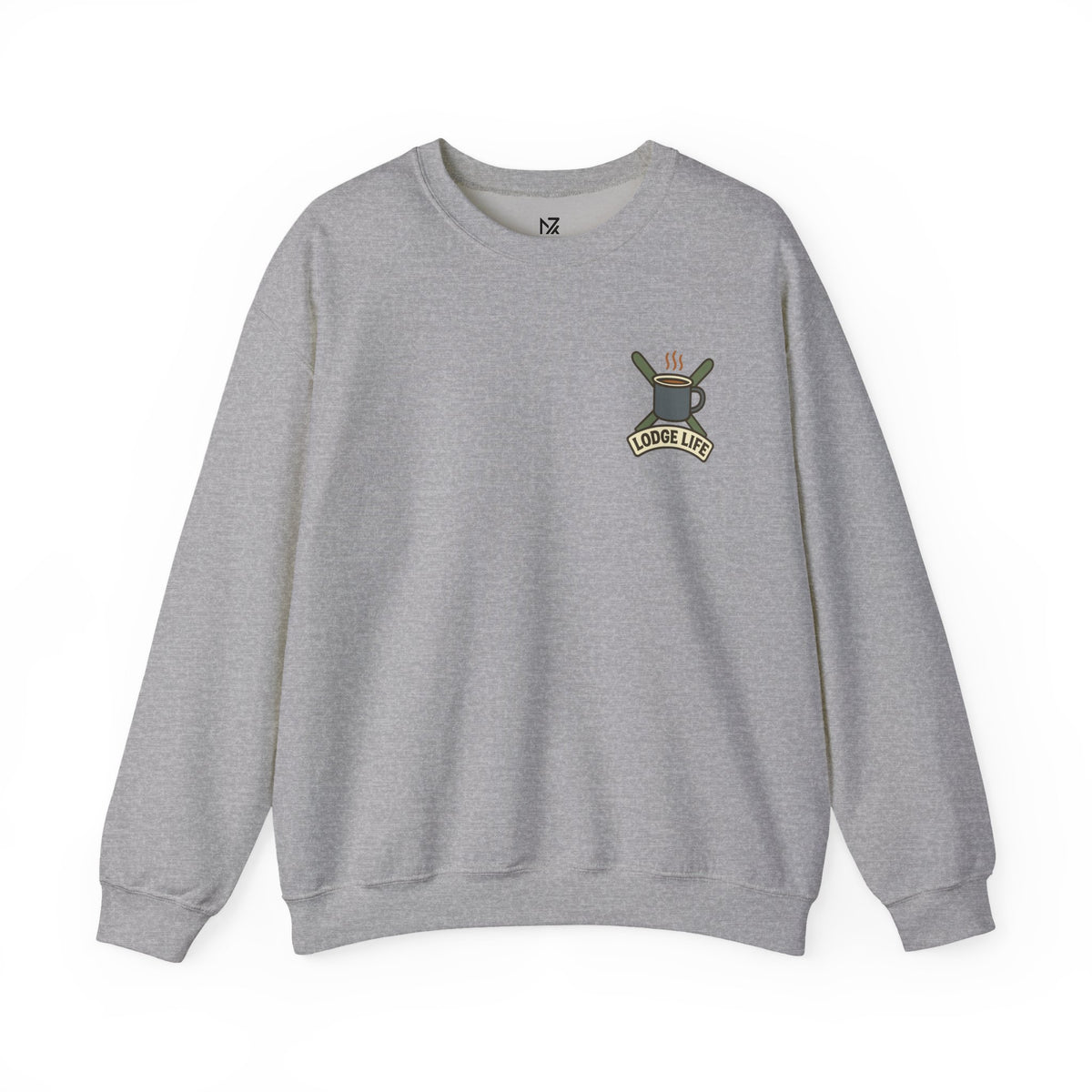 Ski Lodge Sweatshirt | Lodge Life, Minimal Left Chest Print