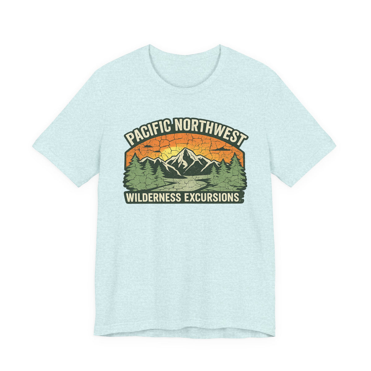 Pacific Northwest Wilderness Excursions T-Shirt | Mountain Trees Hiking Tee