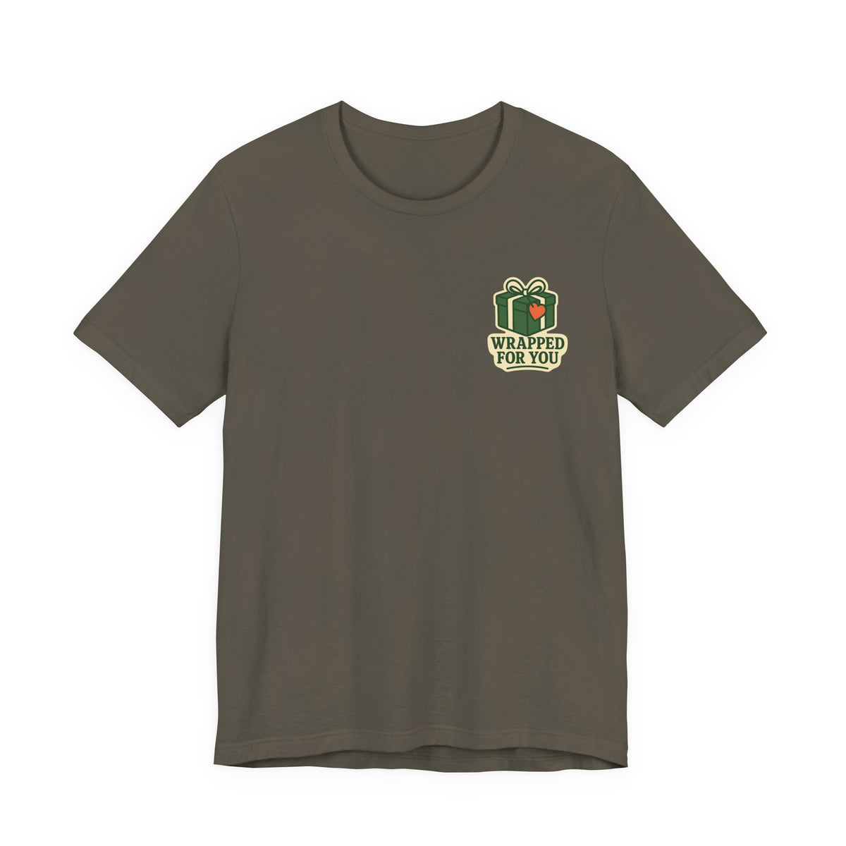 Holiday Gift Tee | Wrapped For You Badge, Small Left-Chest Print