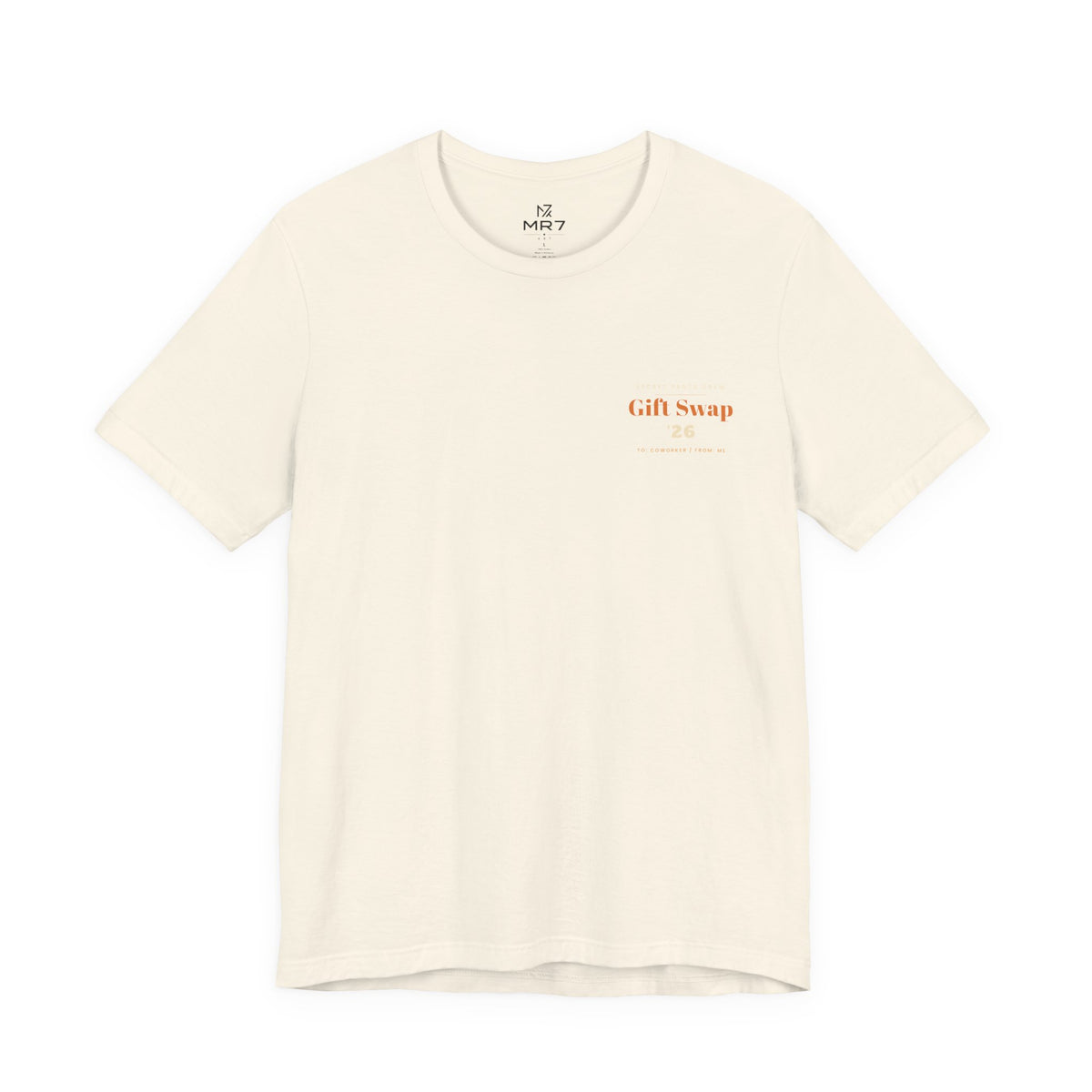Secret Santa Tee | Office Gift Exchange, Small Left-Chest Print