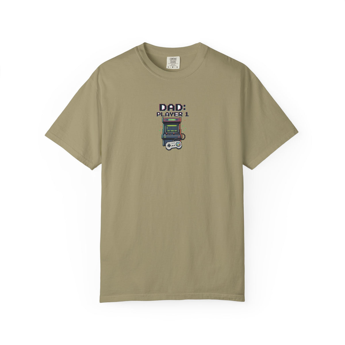 Dad Player 1 Retro Handheld Game T-shirt | Gamer Dad Tee