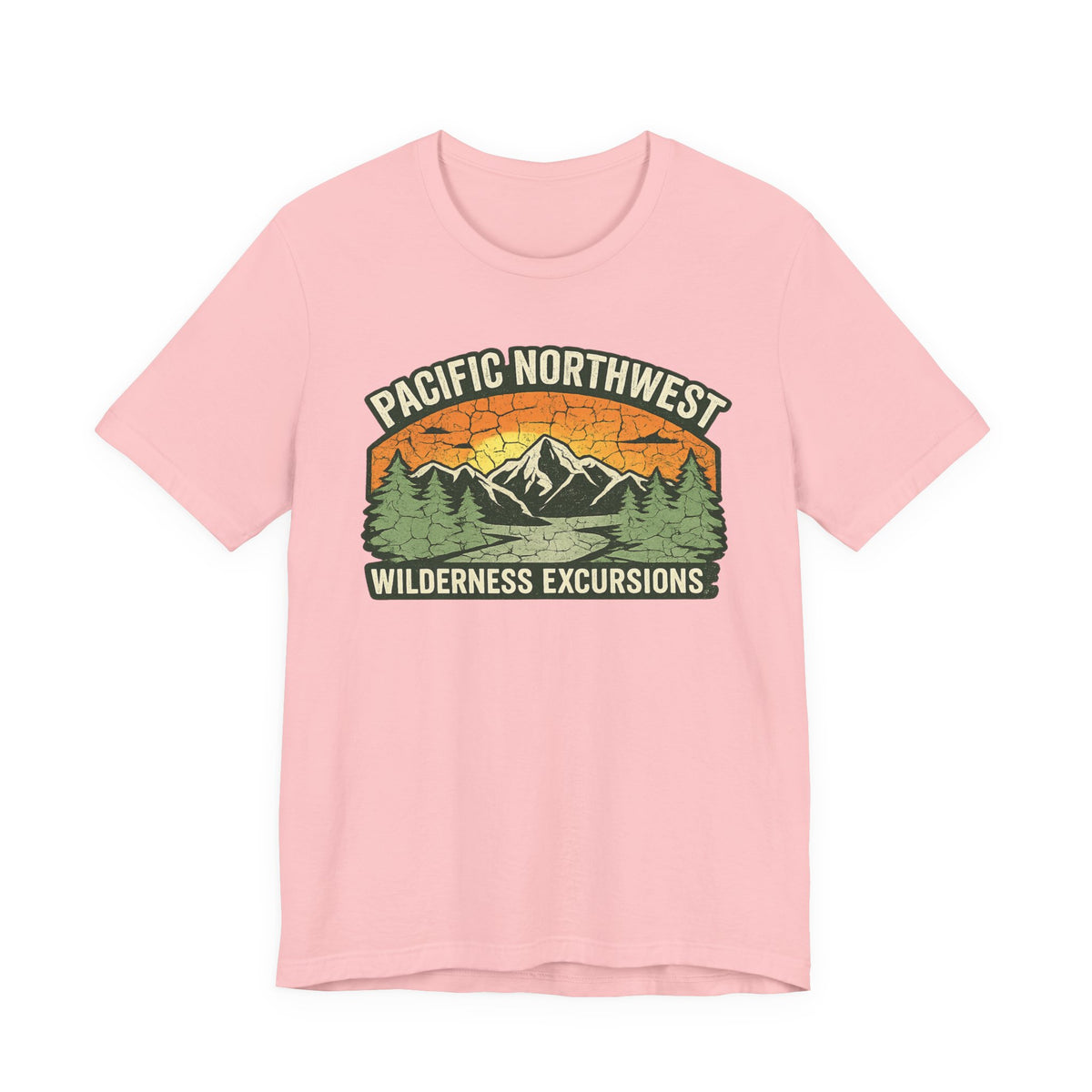 Pacific Northwest Wilderness Excursions T-Shirt | Mountain Trees Hiking Tee