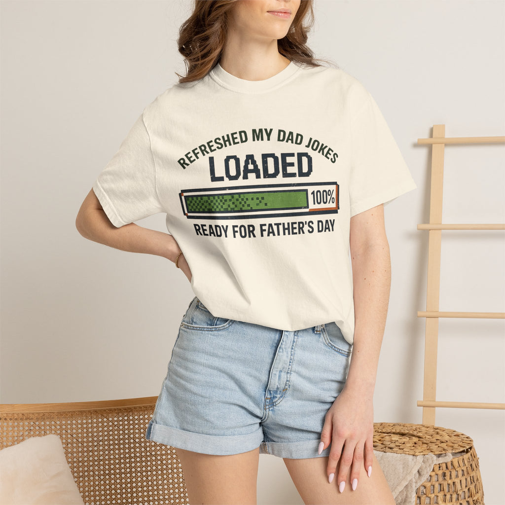 Refreshed My Dad Jokes Loaded progress bar T-Shirt | Father's Day tee