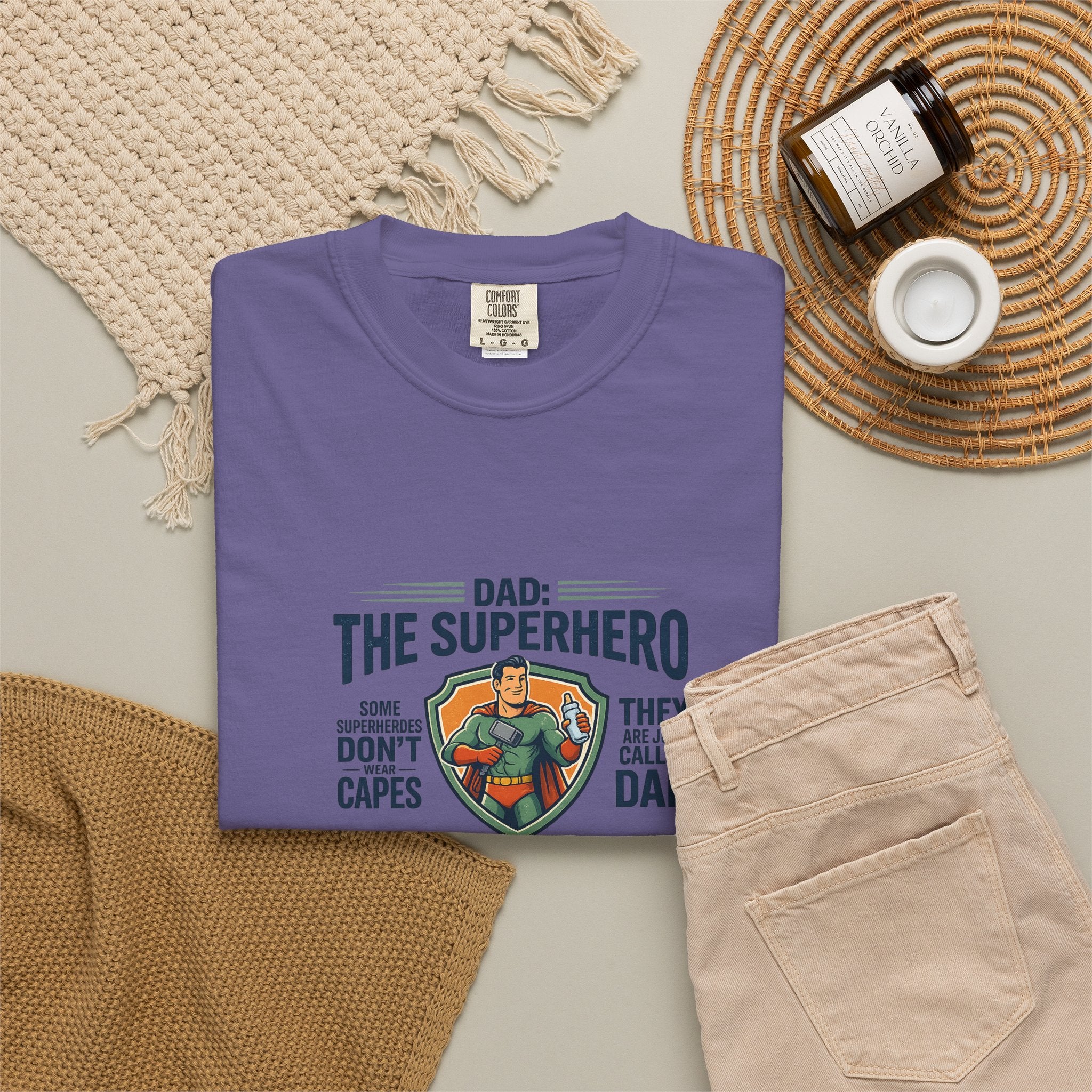 Dad: The Superhero T-Shirt — "Dad: The Superhero, They Don’t Wear Capes, They Call Him Dad"