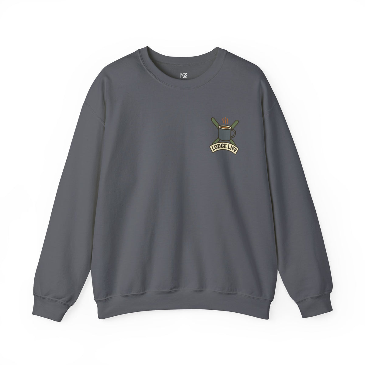 Ski Lodge Sweatshirt | Lodge Life, Minimal Left Chest Print