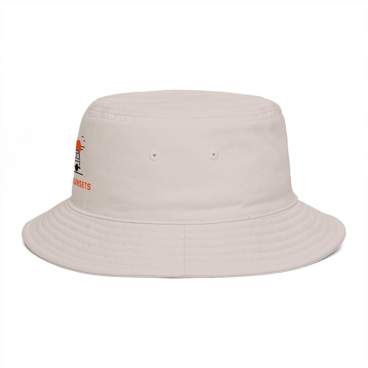 Chasing Sunsets Bucket Hat, Vintage Line Art Beach Hat, Cotton Summer Sun Hat, Surf Travel Gift