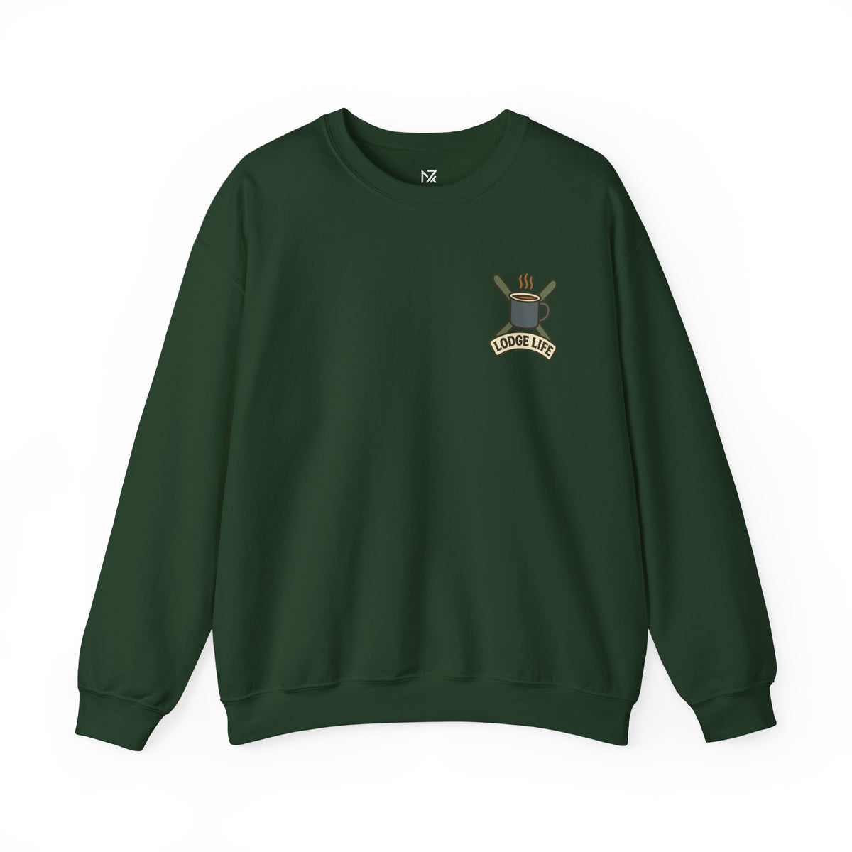 Ski Lodge Sweatshirt | Lodge Life, Minimal Left Chest Print