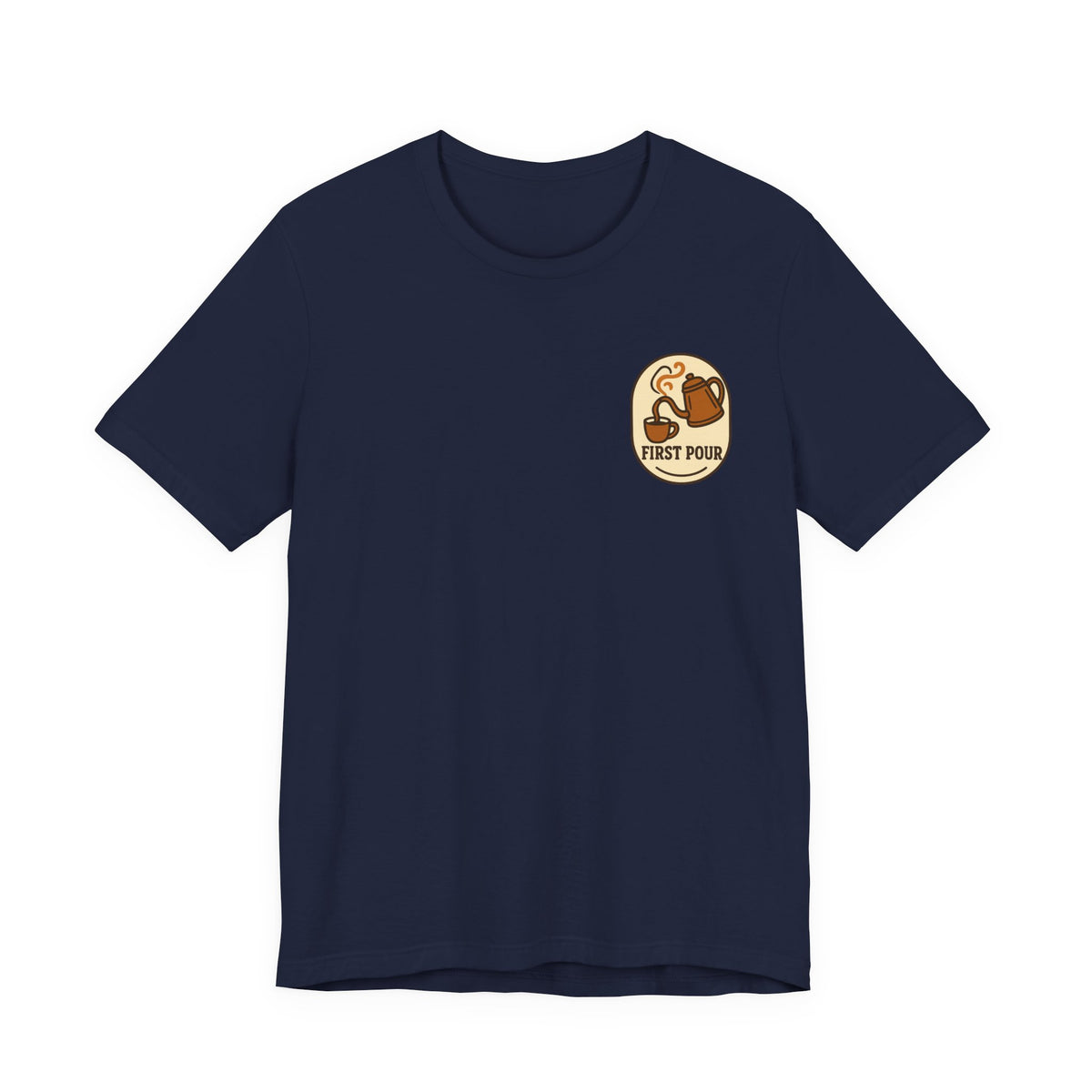 Pour Over Coffee Tee | Small Chest Emblem, Home-Brewing Gift