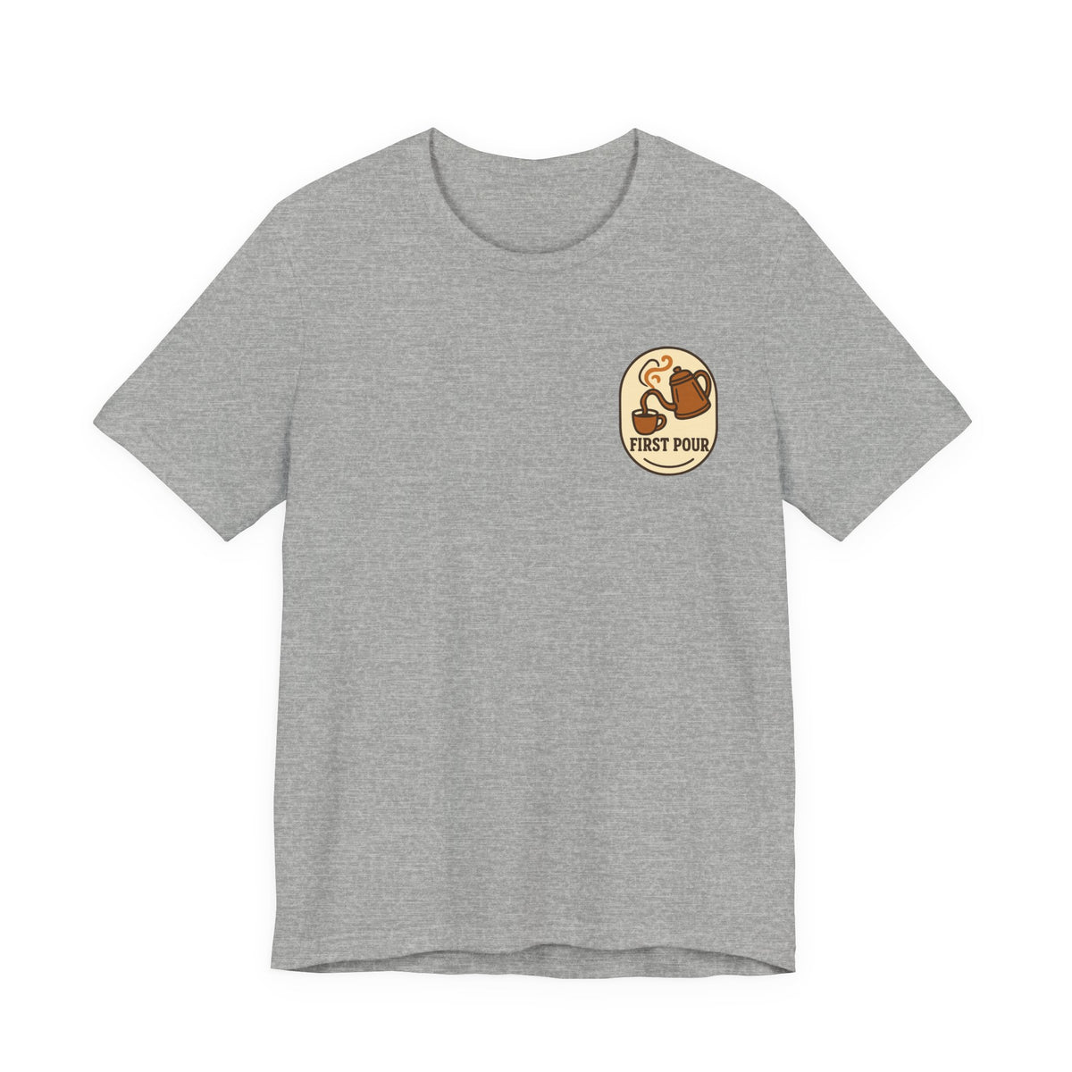 Pour Over Coffee Tee | Small Chest Emblem, Home-Brewing Gift