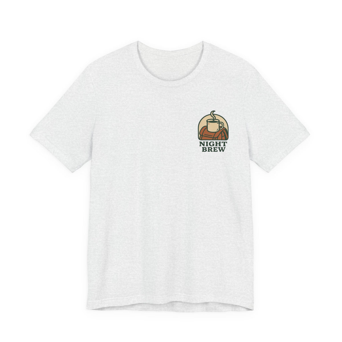 Camping Coffee Tee | Enamel Mug Badge, Small Chest Print