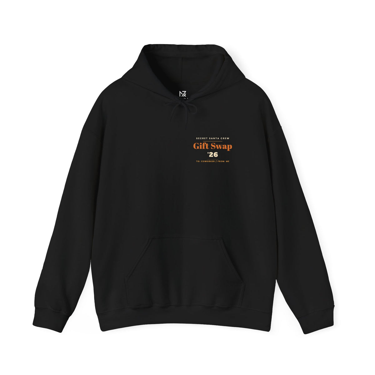 Secret Santa Hoodie | Office Gift Exchange, Small Left-Chest Print