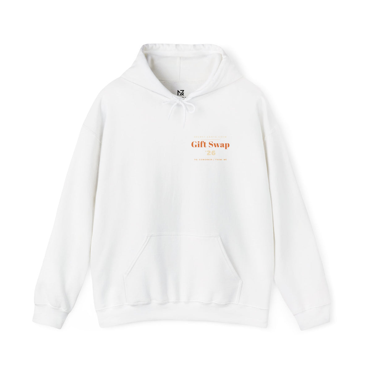 Secret Santa Hoodie | Office Gift Exchange, Small Left-Chest Print