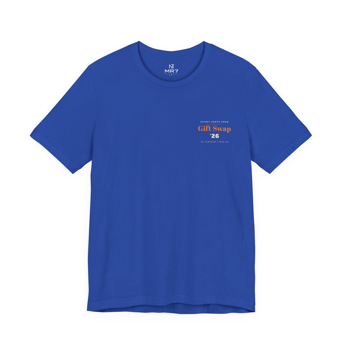Secret Santa Tee | Office Gift Exchange, Small Left-Chest Print