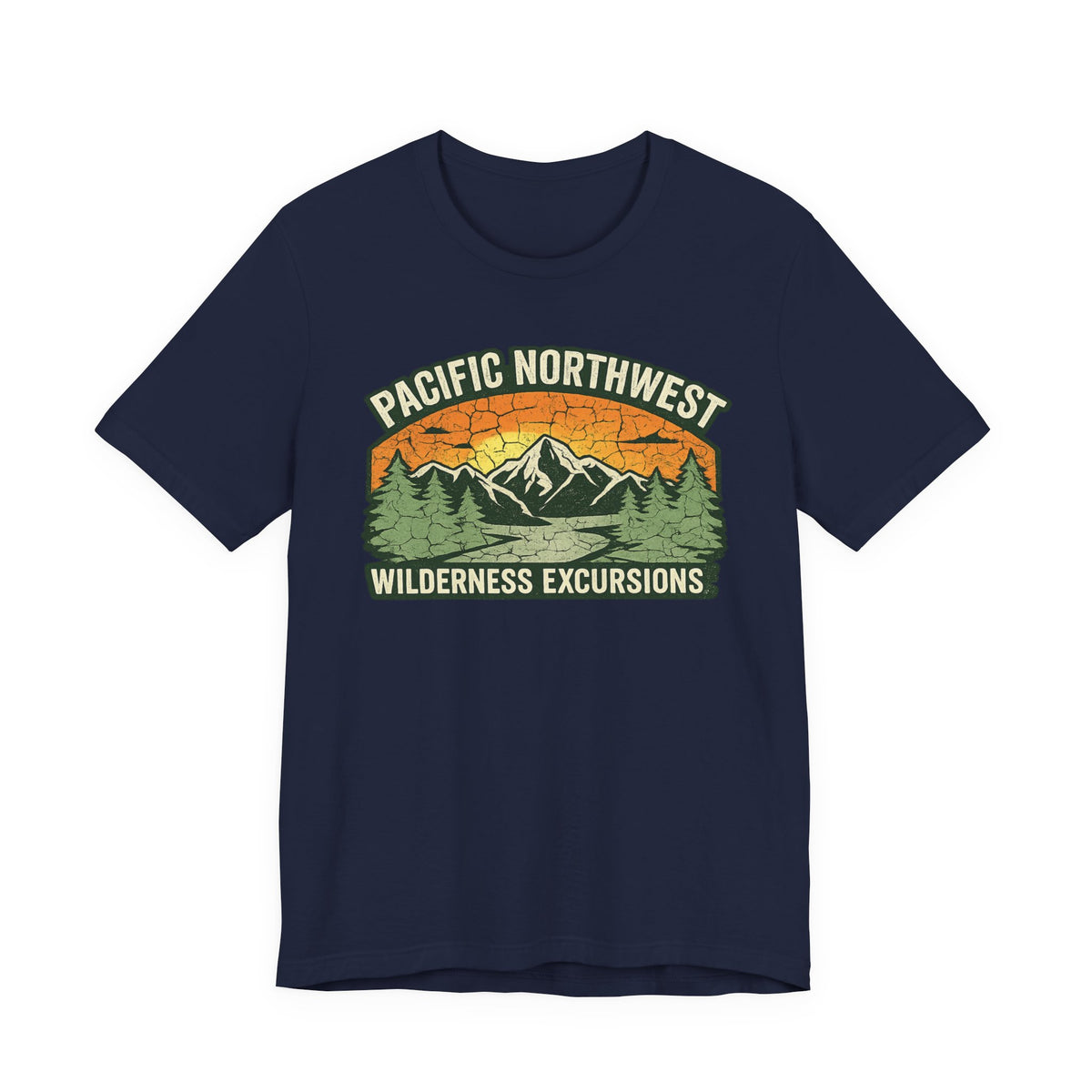 Pacific Northwest Wilderness Excursions T-Shirt | Mountain Trees Hiking Tee