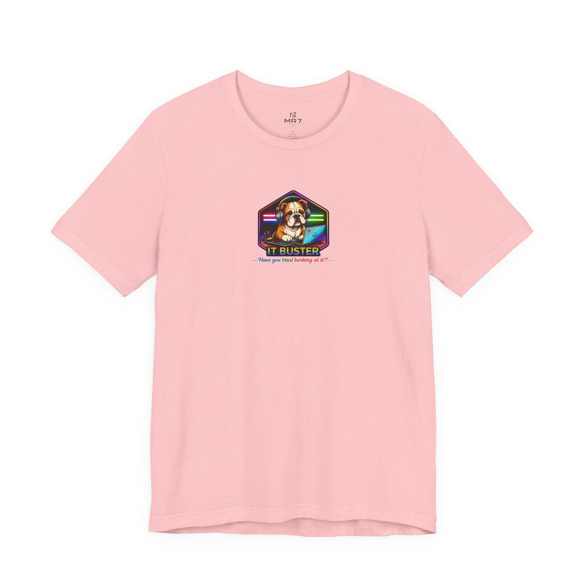 Retro Rainbow Dog Badge T-Shirt | Cute Puppy Graphic Tee