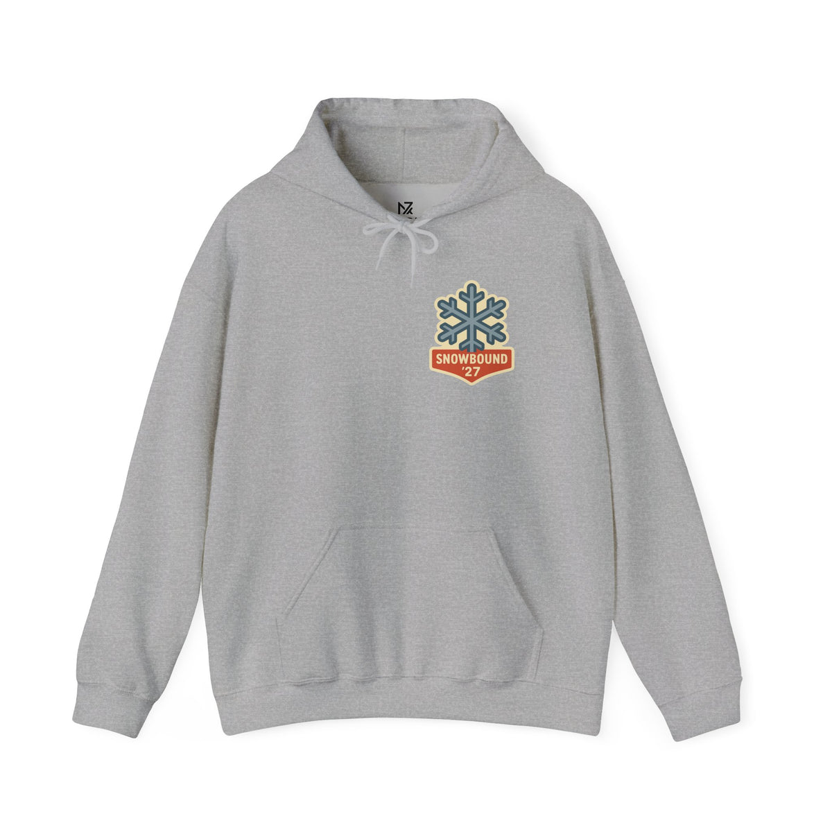 Matching Ski Trip Hoodie | Snowbound '27 Badge, Small Left-Chest Print