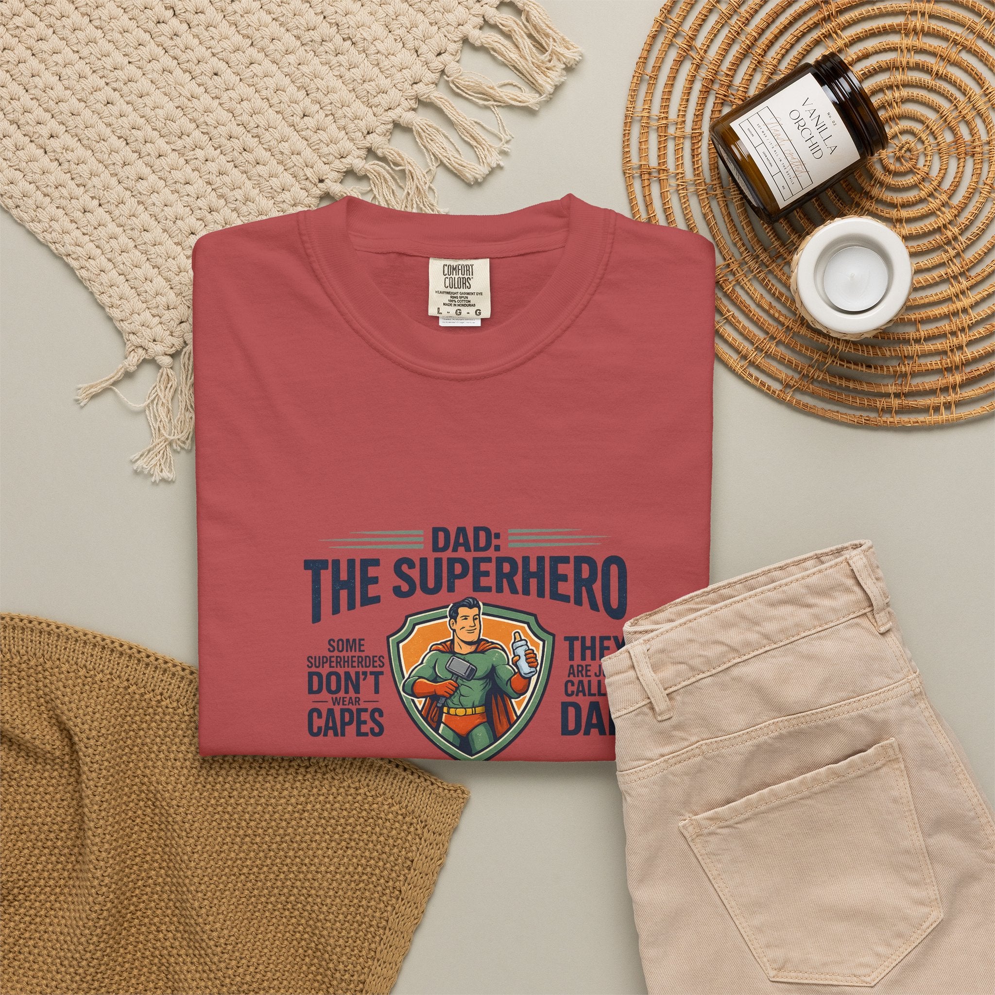 Dad: The Superhero T-Shirt — "Dad: The Superhero, They Don’t Wear Capes, They Call Him Dad"