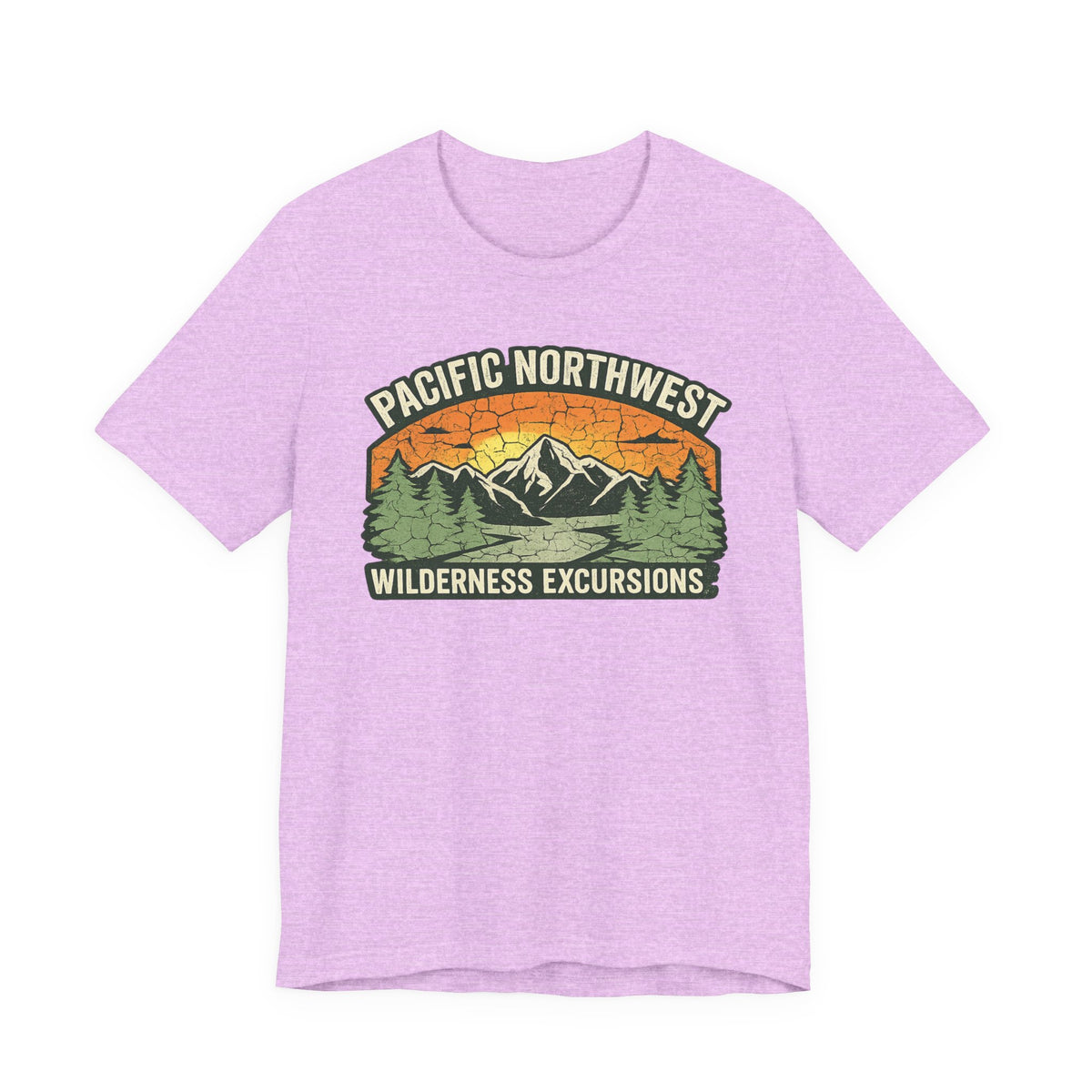 Pacific Northwest Wilderness Excursions T-Shirt | Mountain Trees Hiking Tee