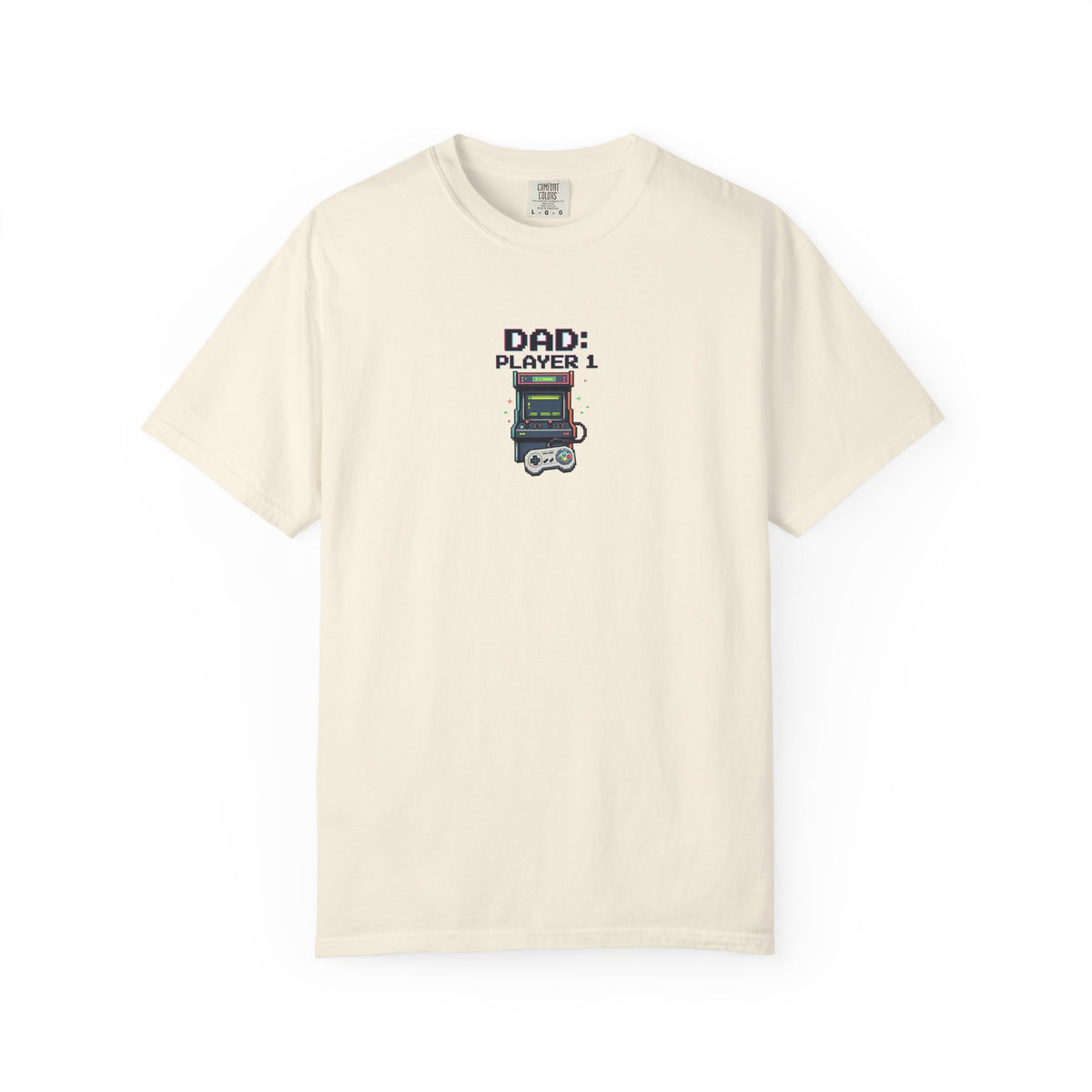 Dad Player 1 Retro Handheld Game T-shirt | Gamer Dad Tee