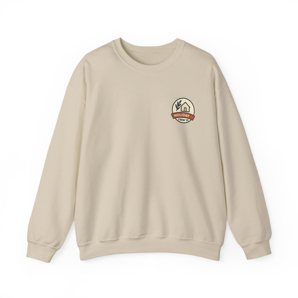 Family Holiday Matching Sweatshirt | Minimal Left-Chest Badge, Holiday Crew '26